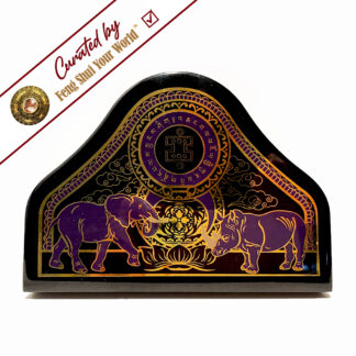 Blue Rhino and Elephant Plaque
