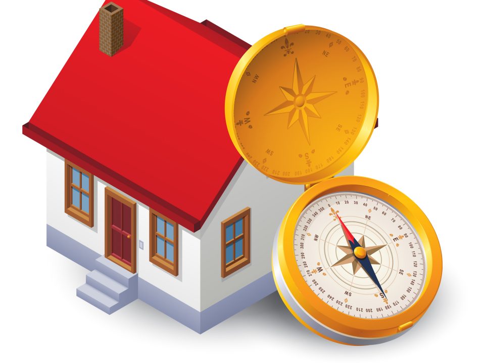 House and compass