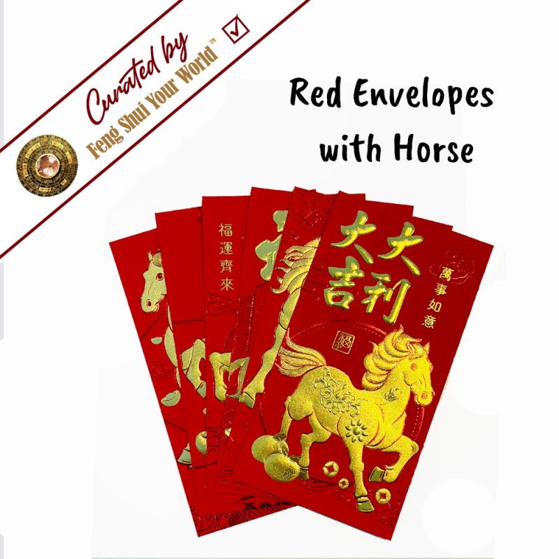 Red Envelopes with Gold Horse